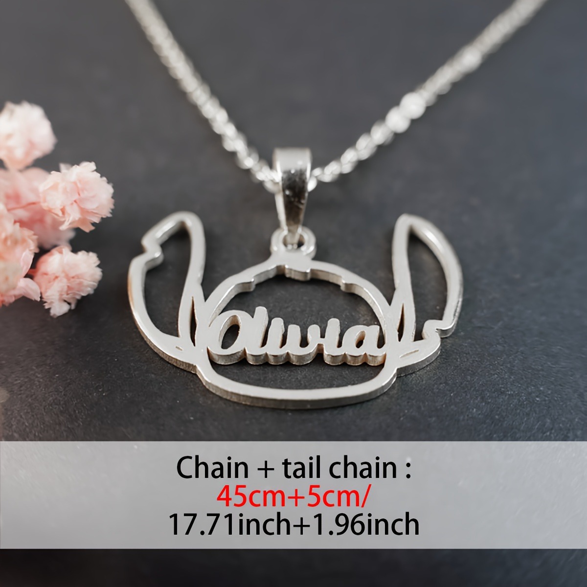 Custom Name Necklace — 18K Gold-Plated Stainless Steel Pendant